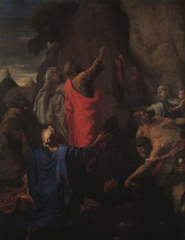 Nicolas Poussin : Moses Bringing Forth Water from the Rock
